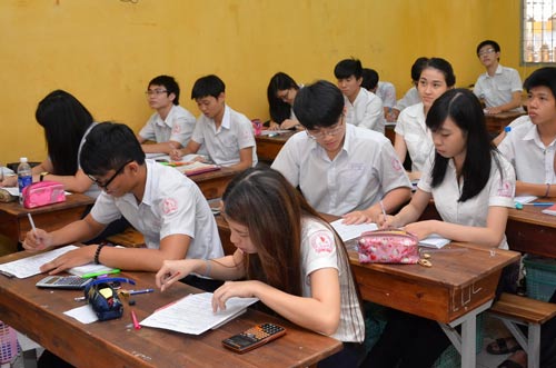 Học sinh một trường tư tại TP HCM trong giờ họcẢnh: Tấn Thạnh